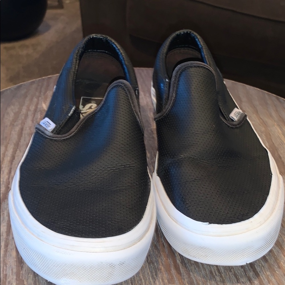Leather black vans